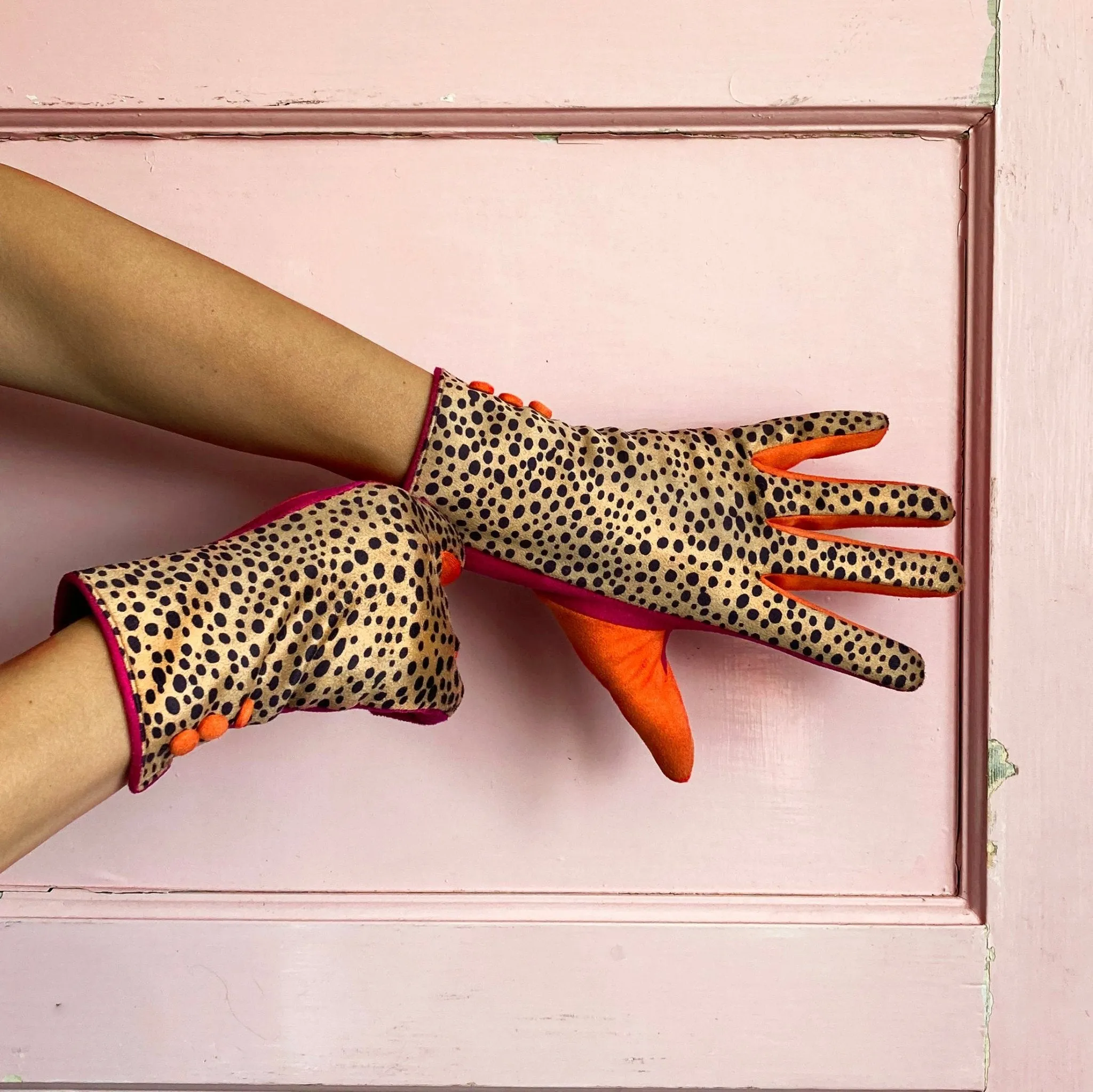 Animal Print 'Cheetah' Suedette Gloves