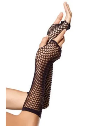 Black Fishnet Fingerless Gloves