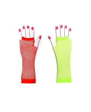 Bright Long Fishnet Gloves