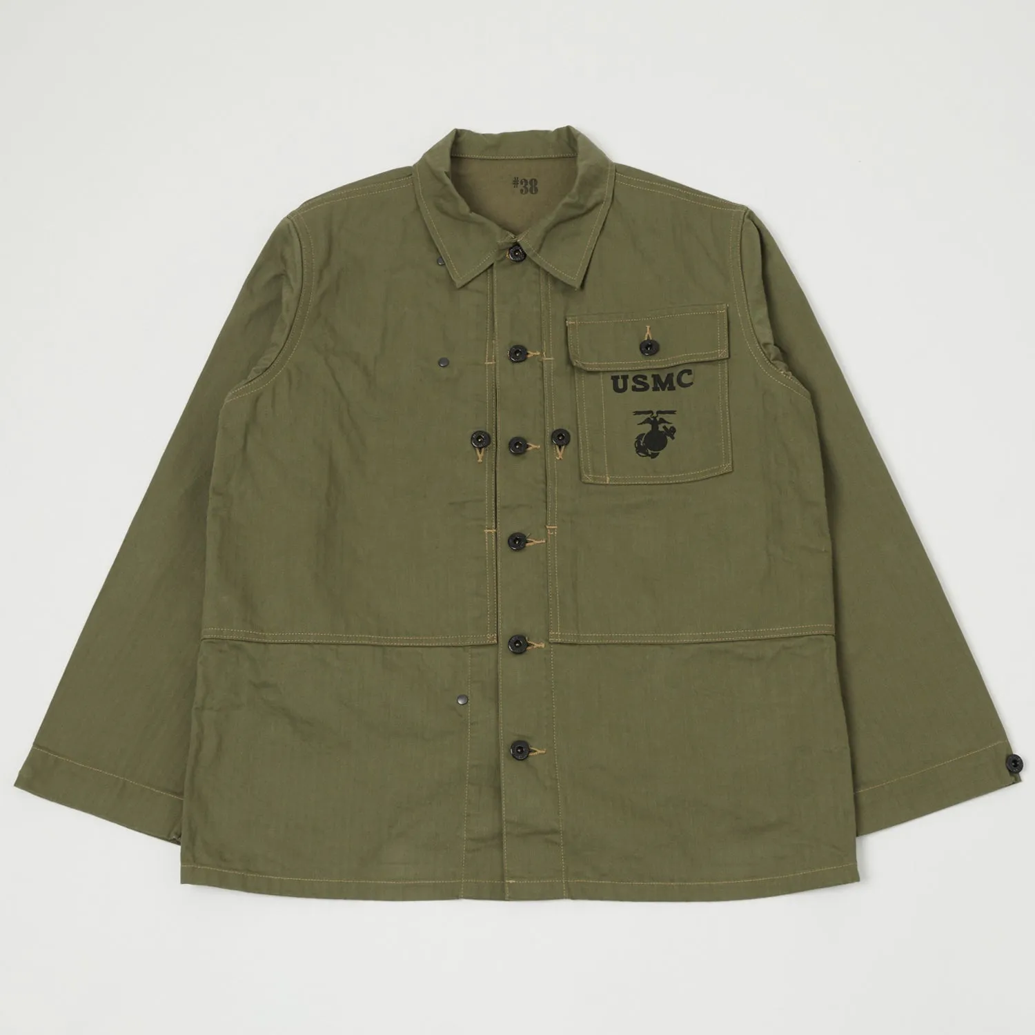 Buzz Rickson's M-1944 Herringbone Utility Jacket - Olive