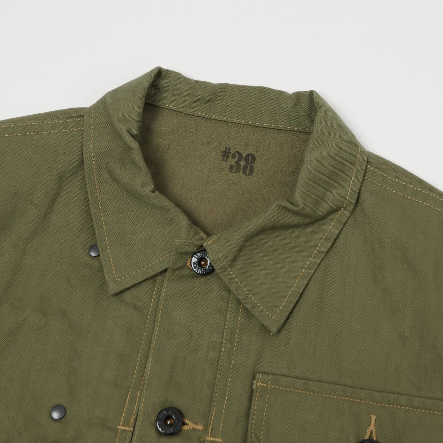 Buzz Rickson's M-1944 Herringbone Utility Jacket - Olive