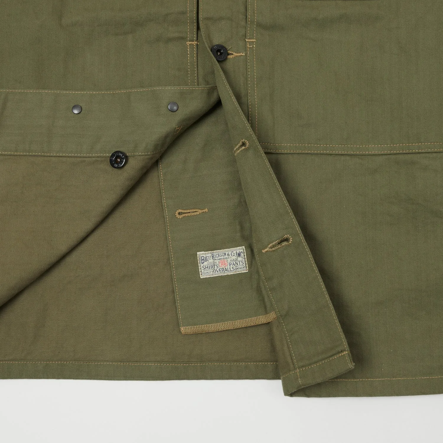 Buzz Rickson's M-1944 Herringbone Utility Jacket - Olive