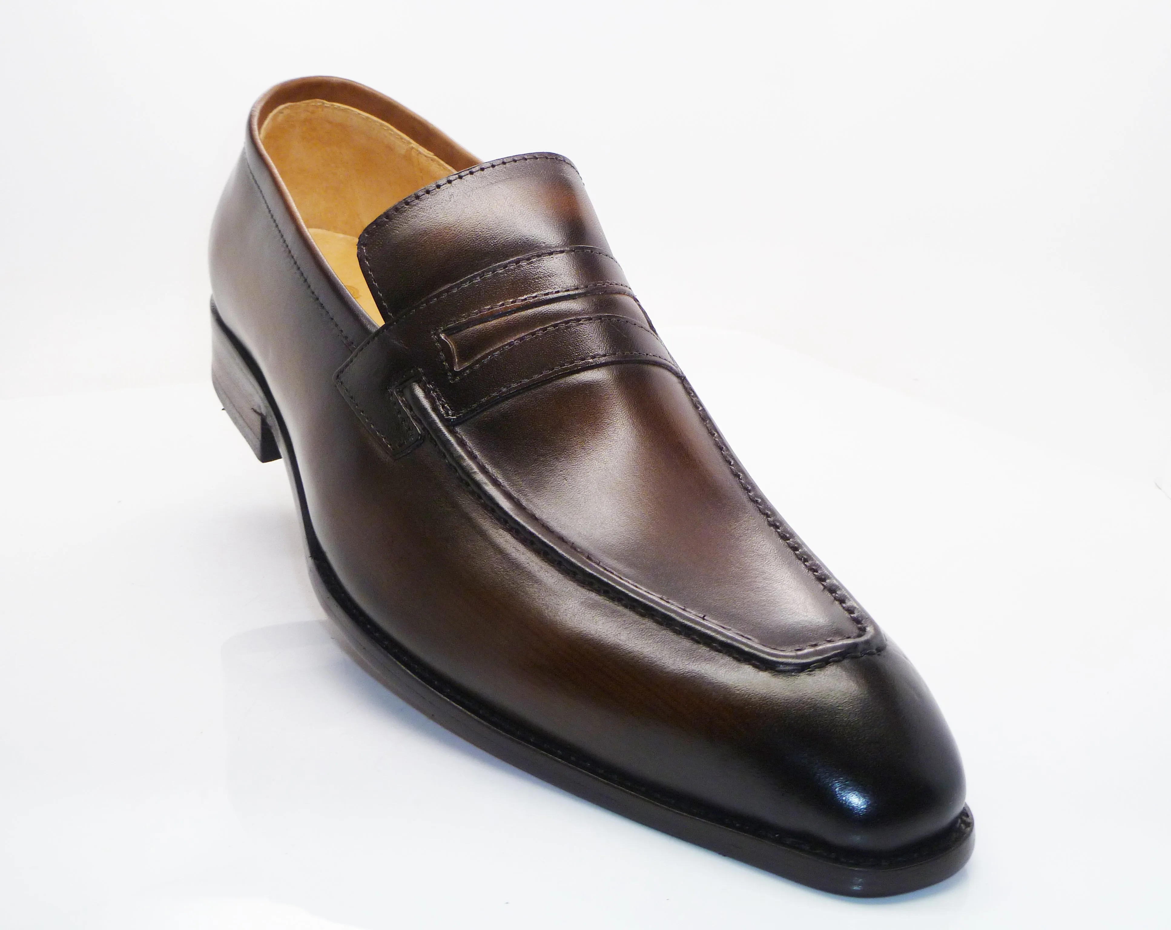 Calfskin Slip-On Penny Loafer Chestnut