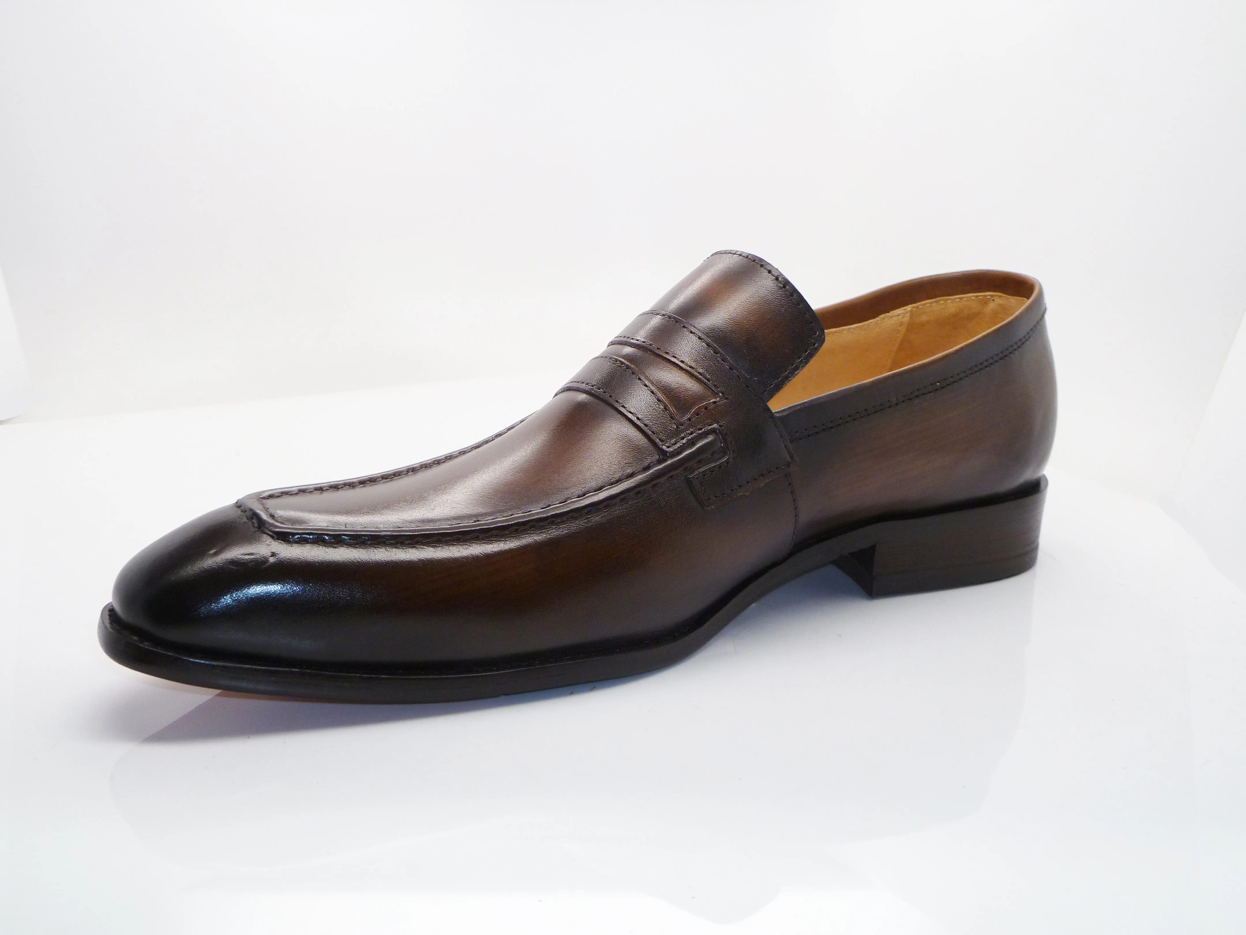 Calfskin Slip-On Penny Loafer Chestnut