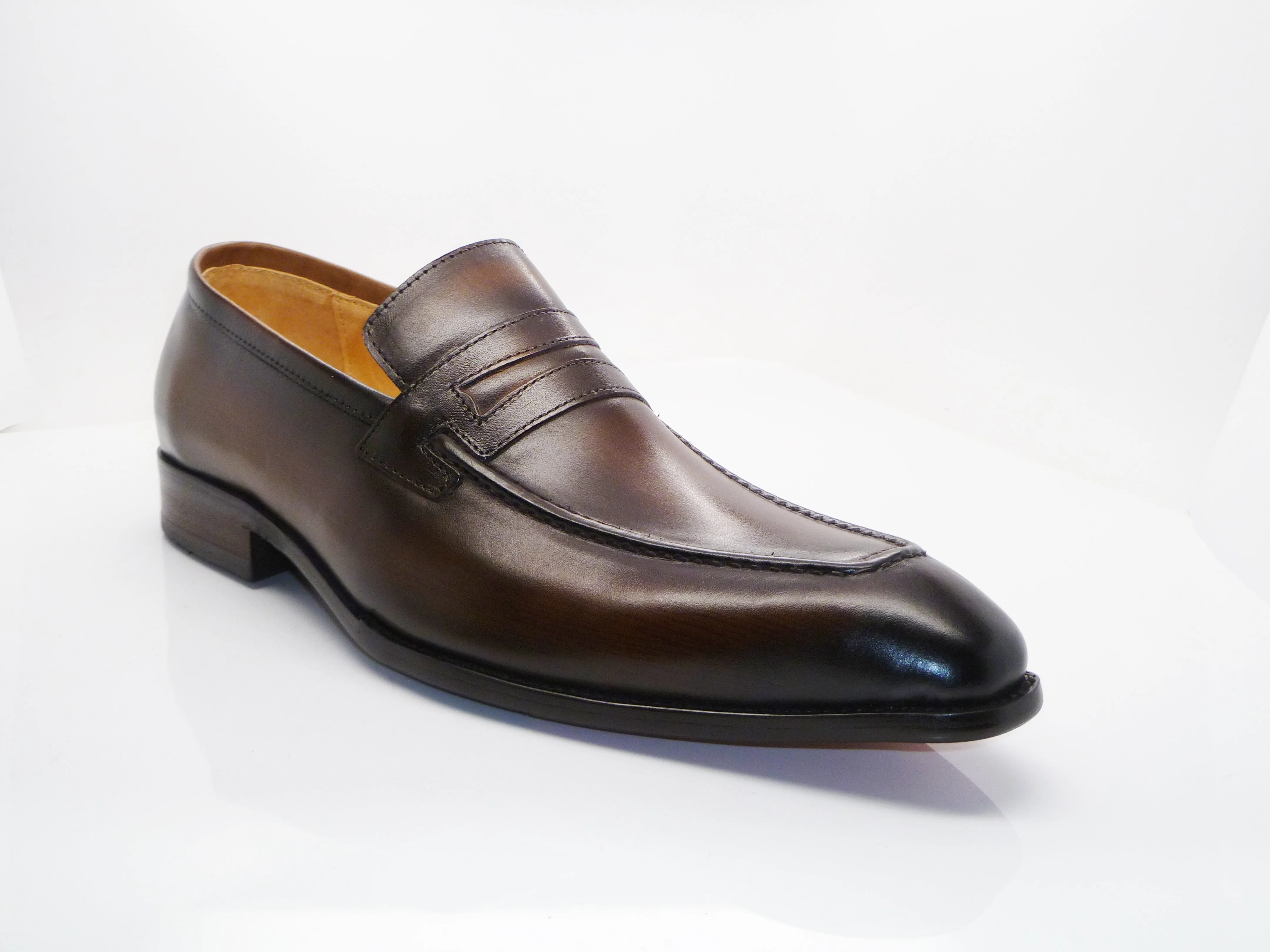 Calfskin Slip-On Penny Loafer Chestnut