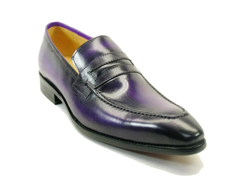 Calfskin Slip-On Penny Loafer Purple