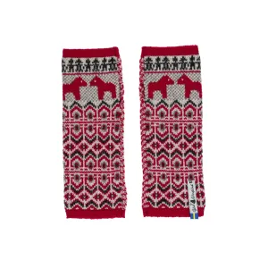 Dalarna Pattern Swedish Long Wrist Warmers