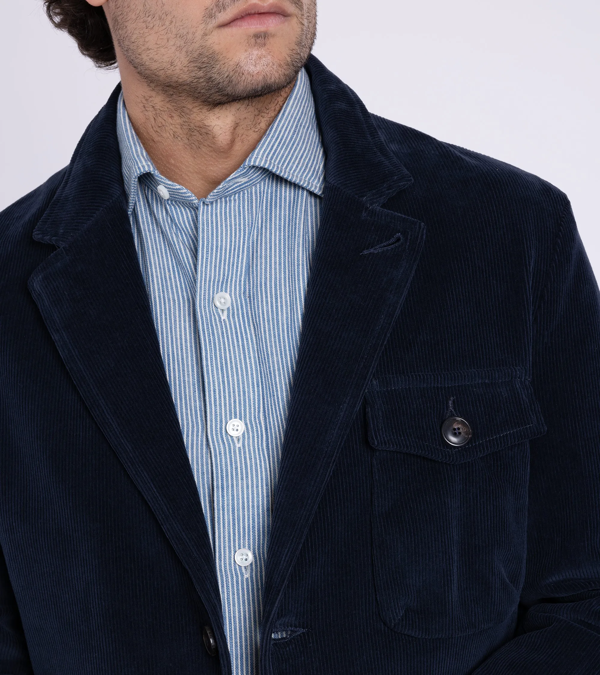 East Harbour Surplus Chester Washed Corduroy Jacket: Navy