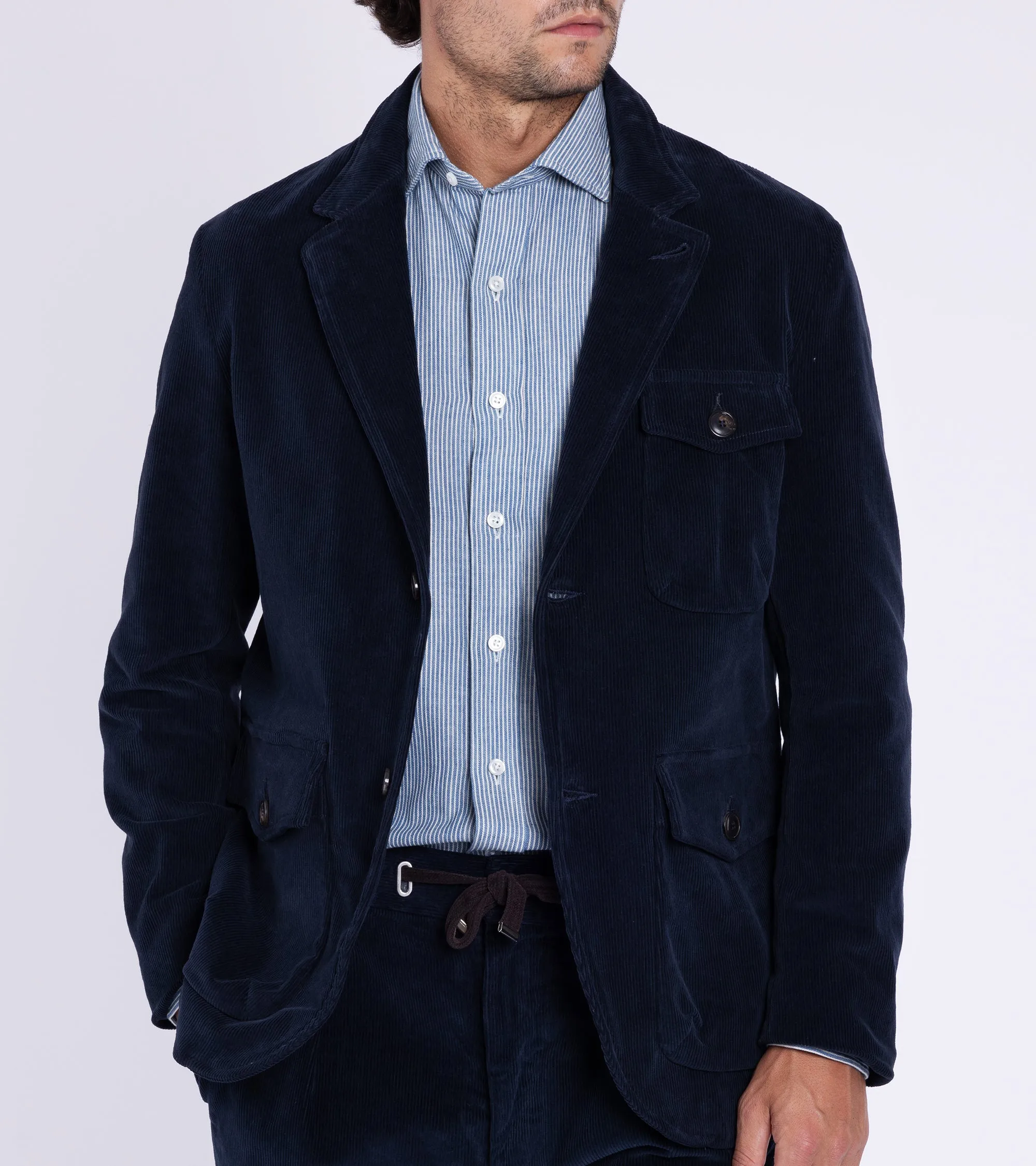 East Harbour Surplus Chester Washed Corduroy Jacket: Navy