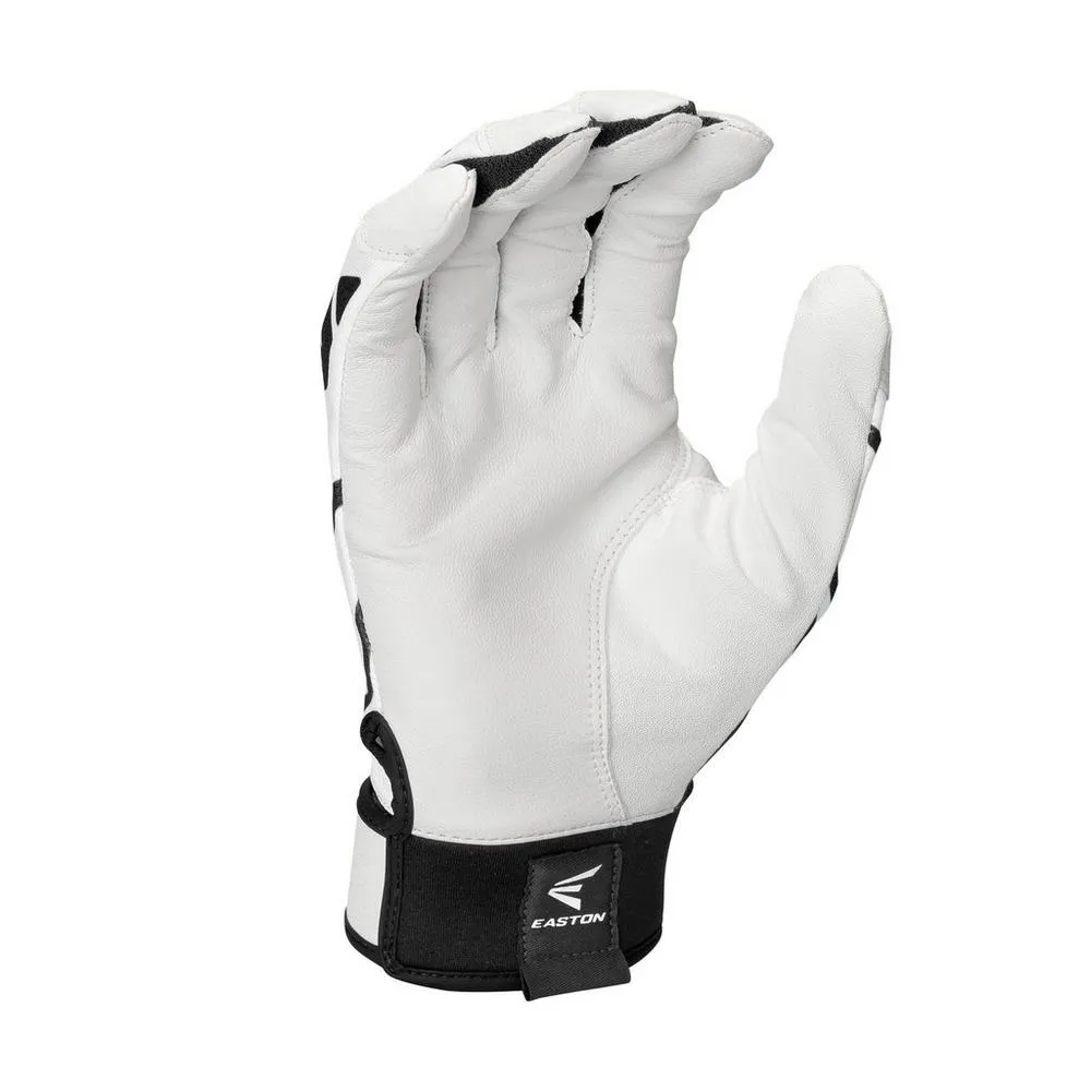 Easton Gametime Youth Batting Glove - White/Black