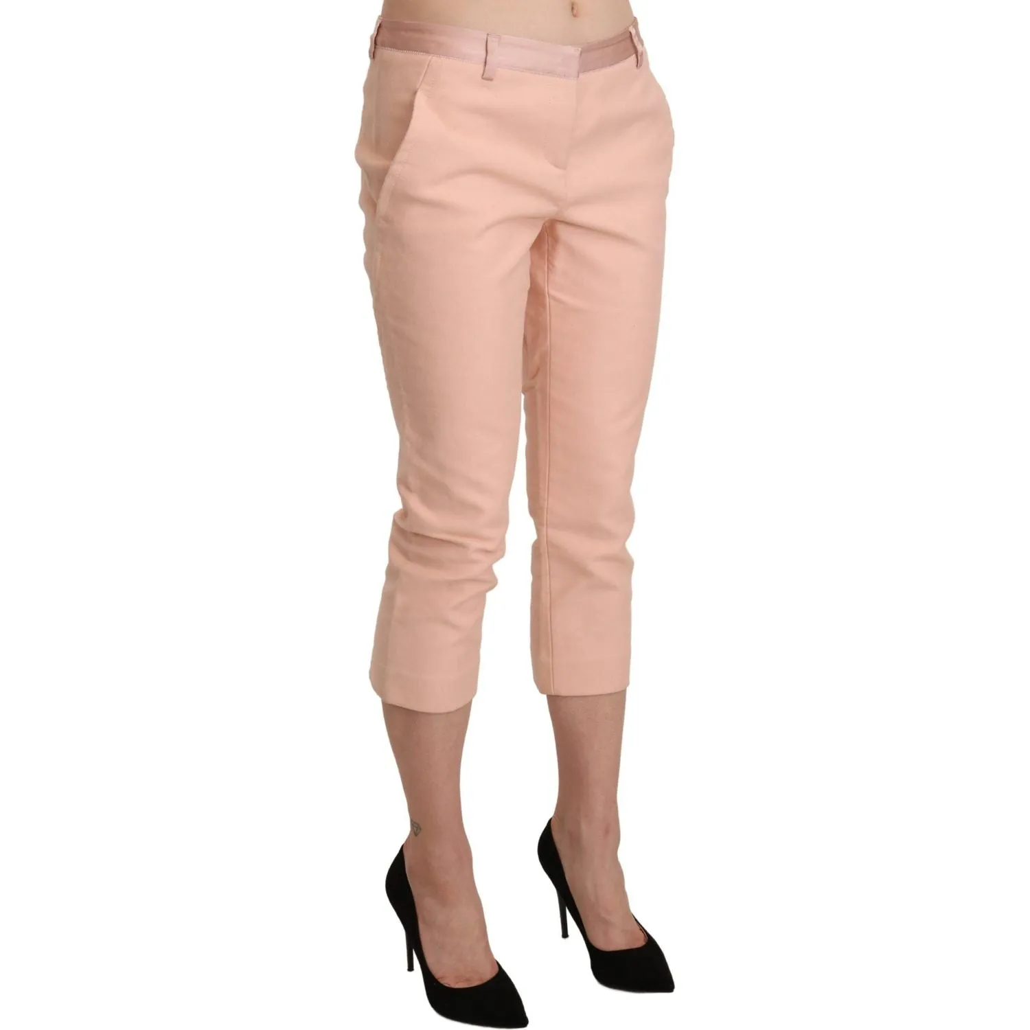 Ermanno Scervino Chic Pink Skinny Capri Pants