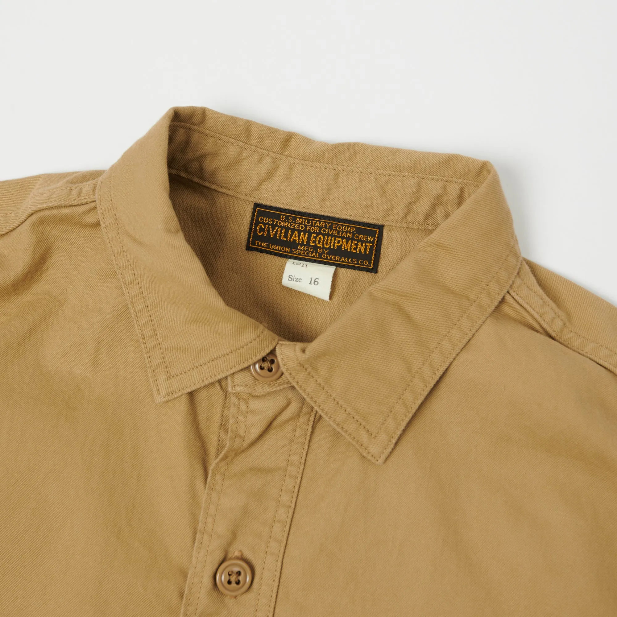 Freewheelers 1923015 Military Utility Shirt - Beige