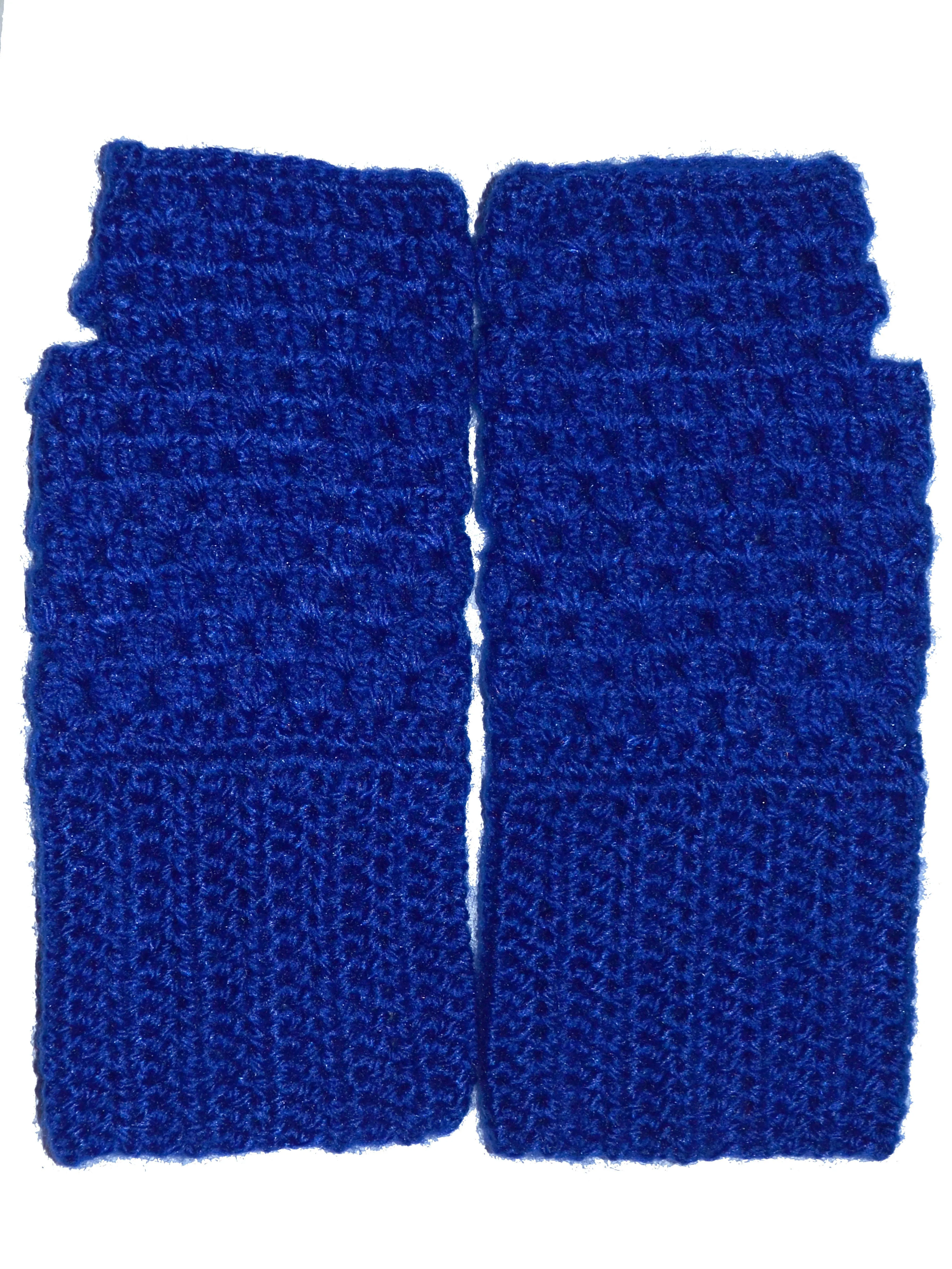 Graminarts Woollen Fingerless Gloves Royal Blue Colour For All Medium Adult Hands