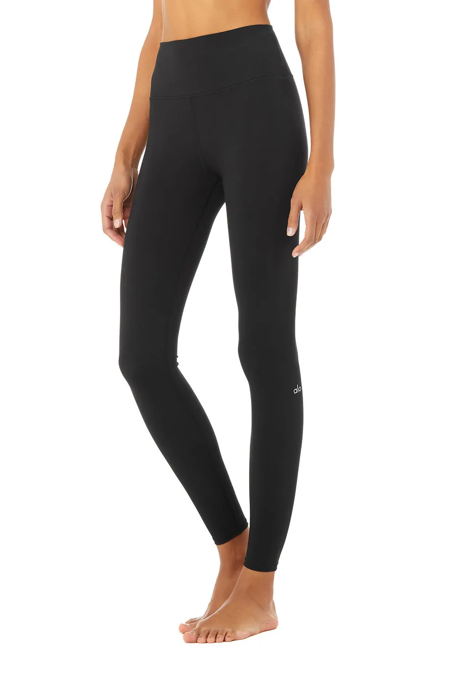 High-Waist Solid Vapor Legging - Black