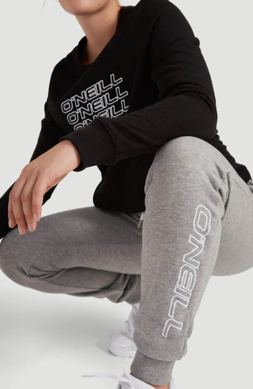 High-Waist Sweatpants | Silver Melee -A