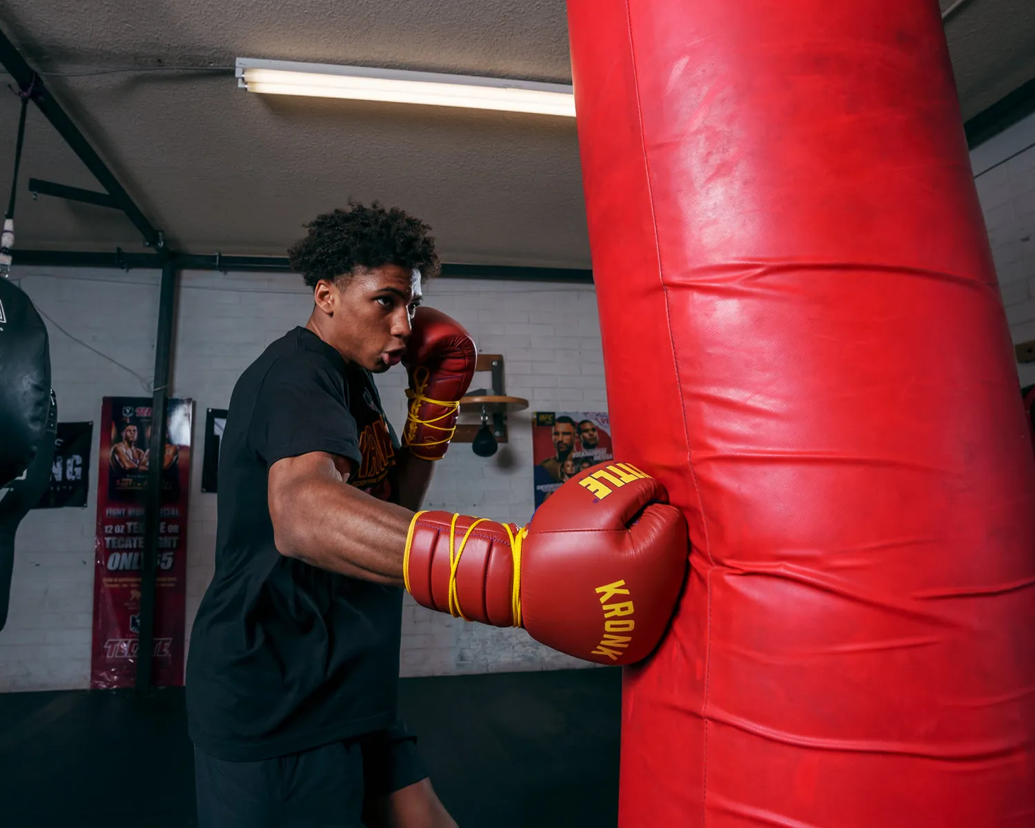 KRONK Boxing Gym Lace-Up Training Gloves