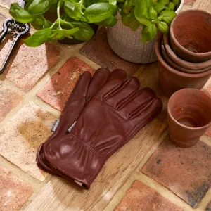 Leather Gardening Gloves - Cognac