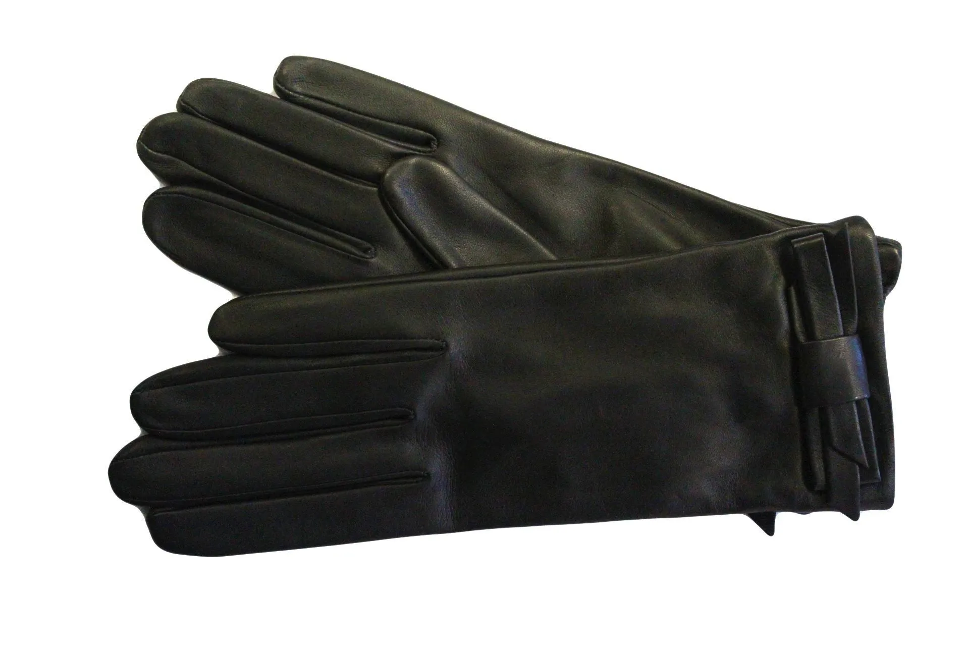 Meryl - Women's Classic Bow Silk Lined Leather Gloves