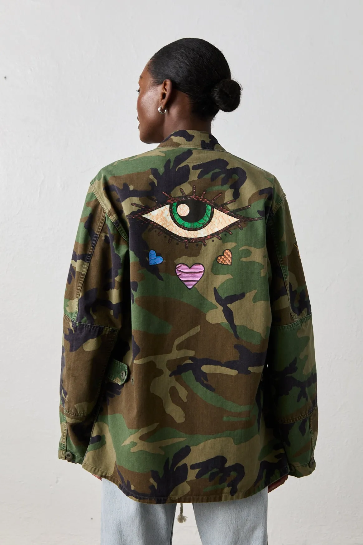 NSF X JA - VINTAGE UNDERCOVER LOVER UTILITY SHIRT / WOODLAND CAMO