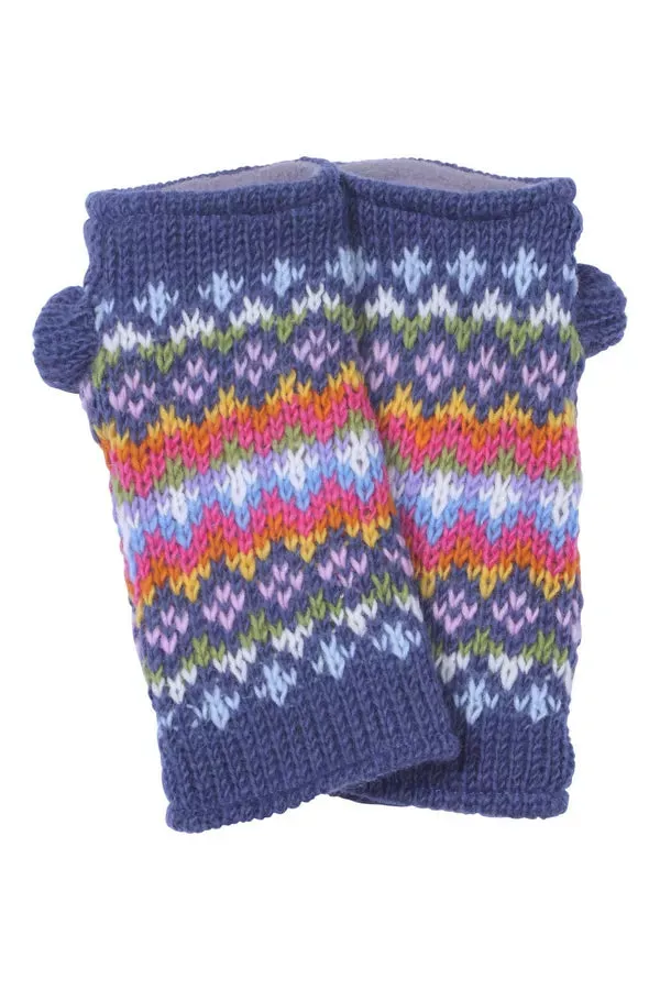 Pachamama Cluften Wristwarmers Denim 5126