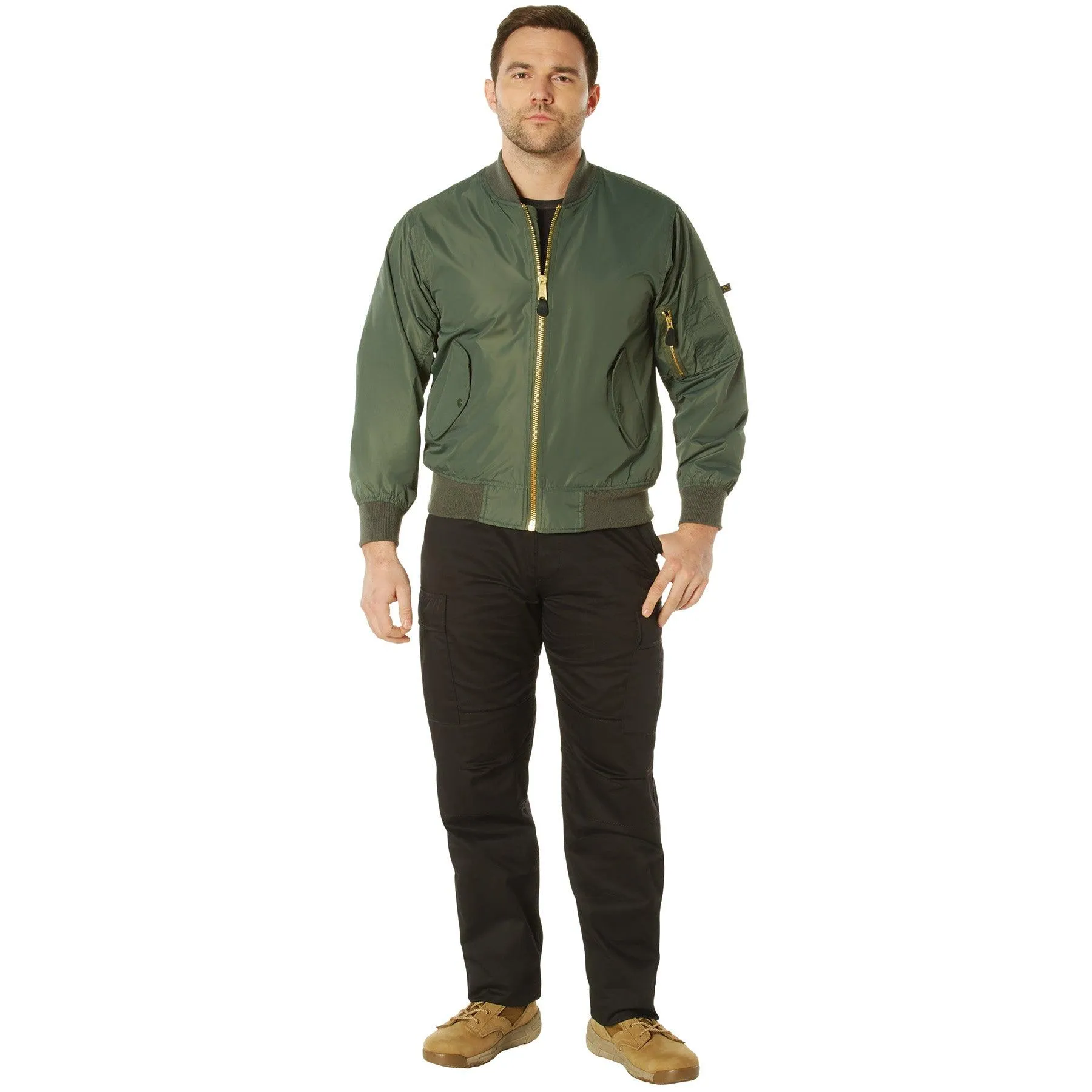 Rothco Mens Lightweight MA-1 Nylon Flight Jacket