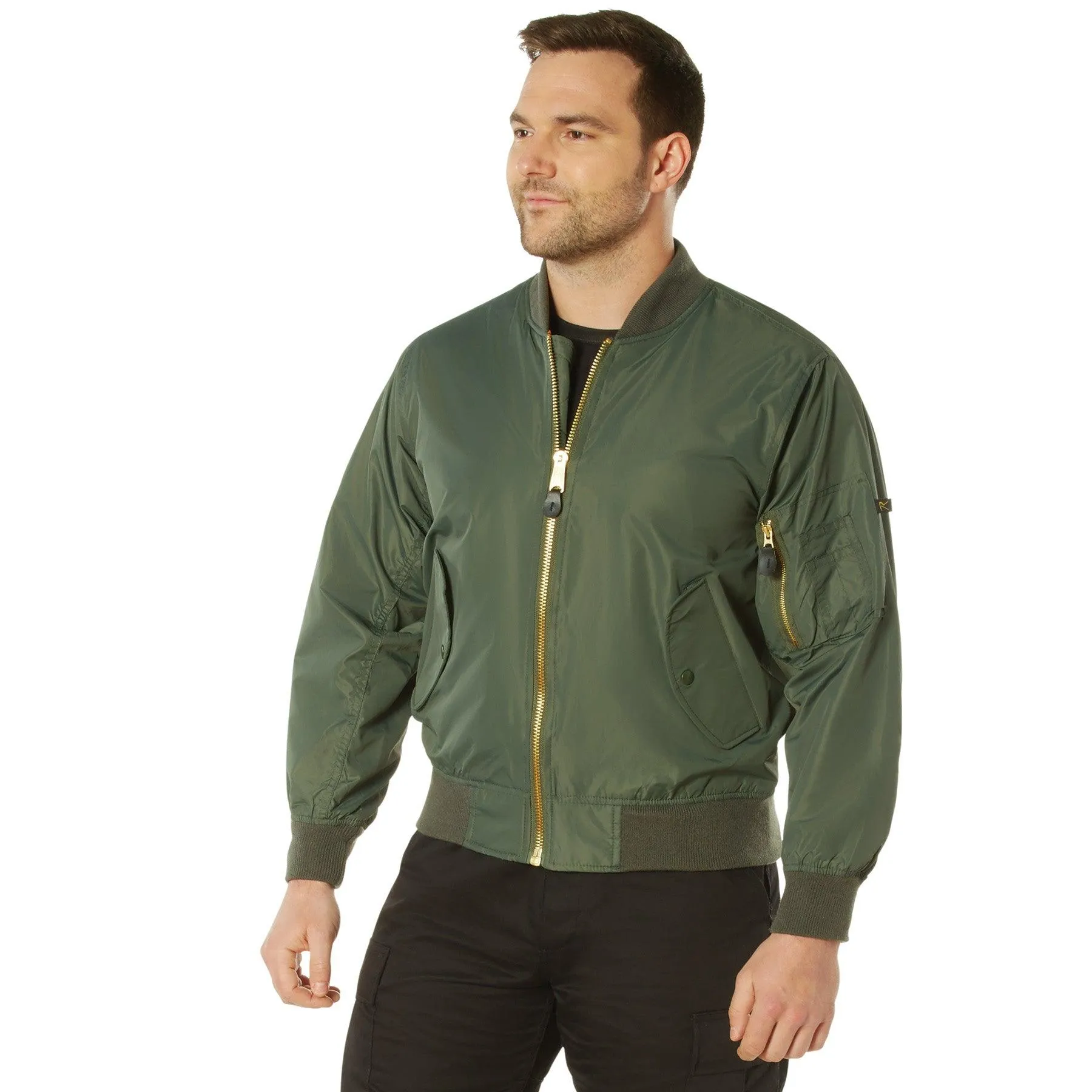 Rothco Mens Lightweight MA-1 Nylon Flight Jacket