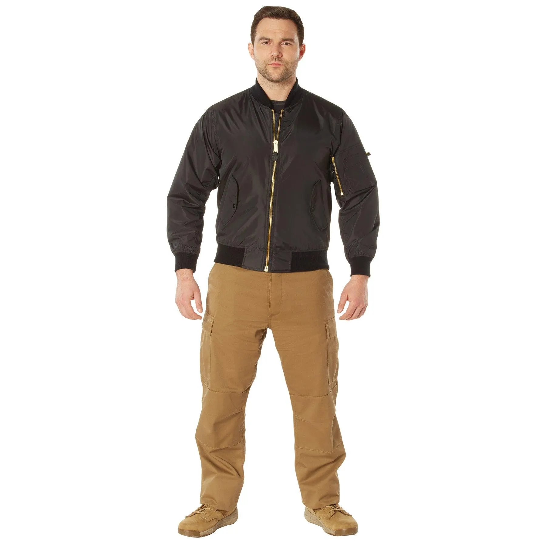 Rothco Mens Lightweight MA-1 Nylon Flight Jacket