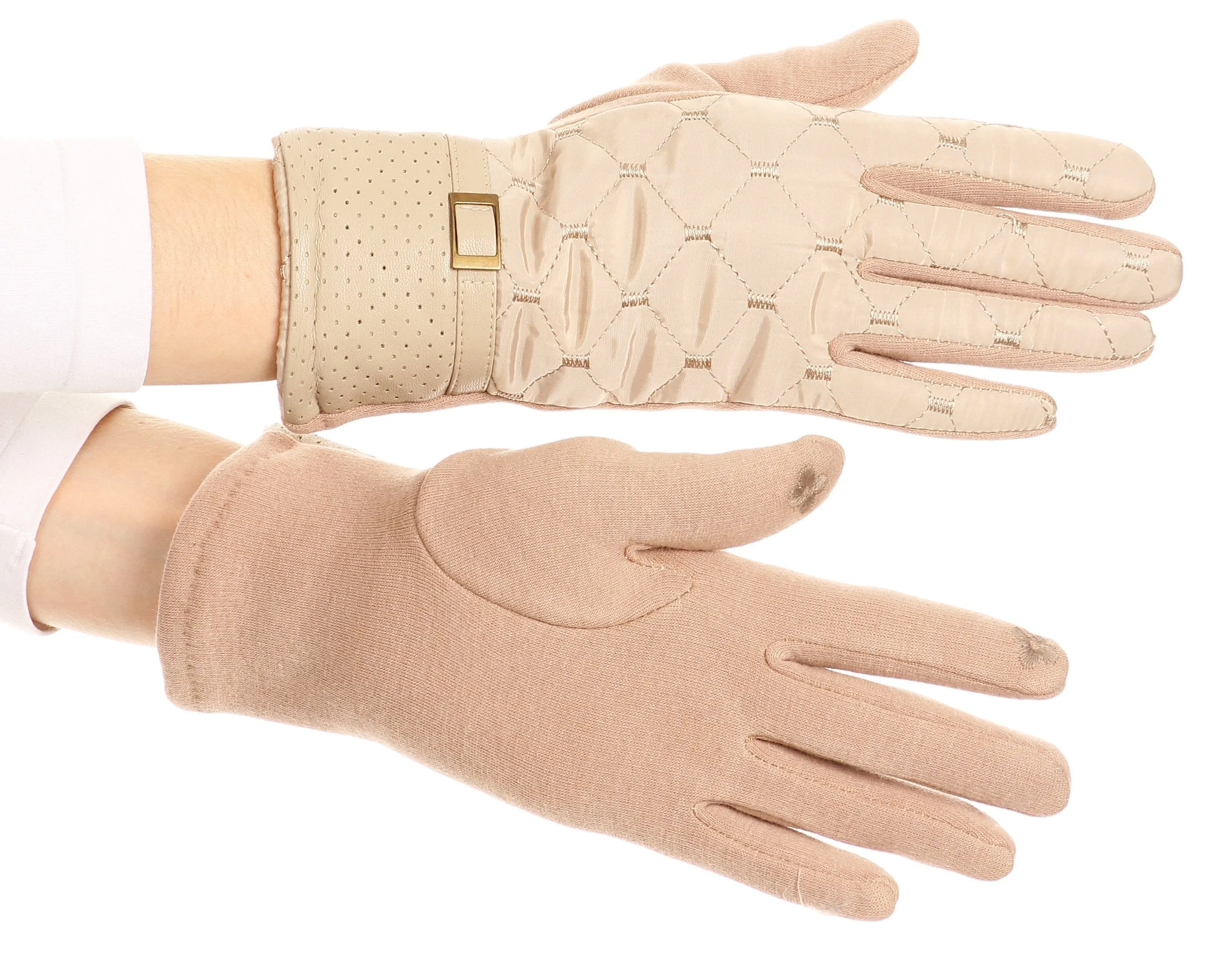 Sakkas Emie Quilted and Lace Super Soft Warm Driving Gloves Touch Screen Capable