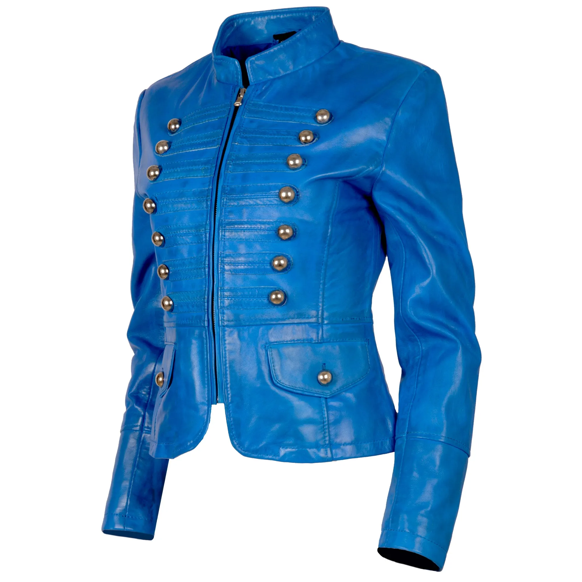 T5J4 Women’s Military Parade Jacket - Electric Blue