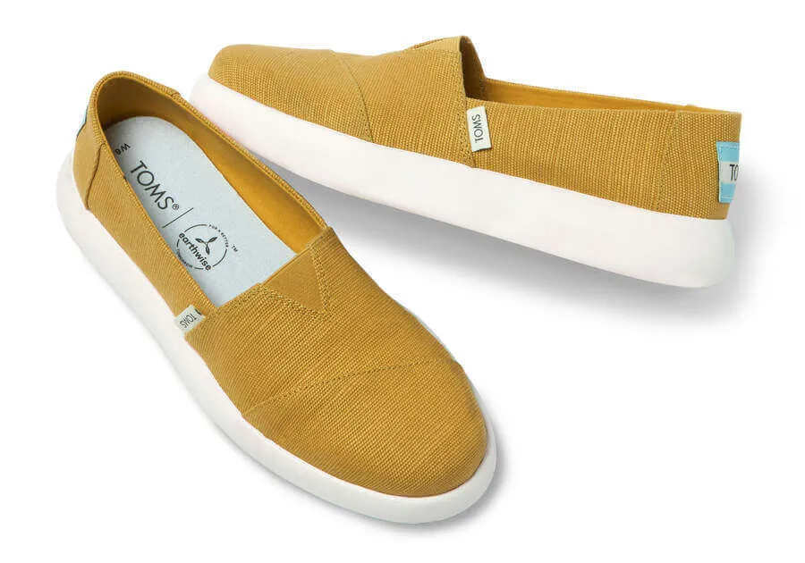 TOMS Womens Alpargata Espadrilles - Mustard